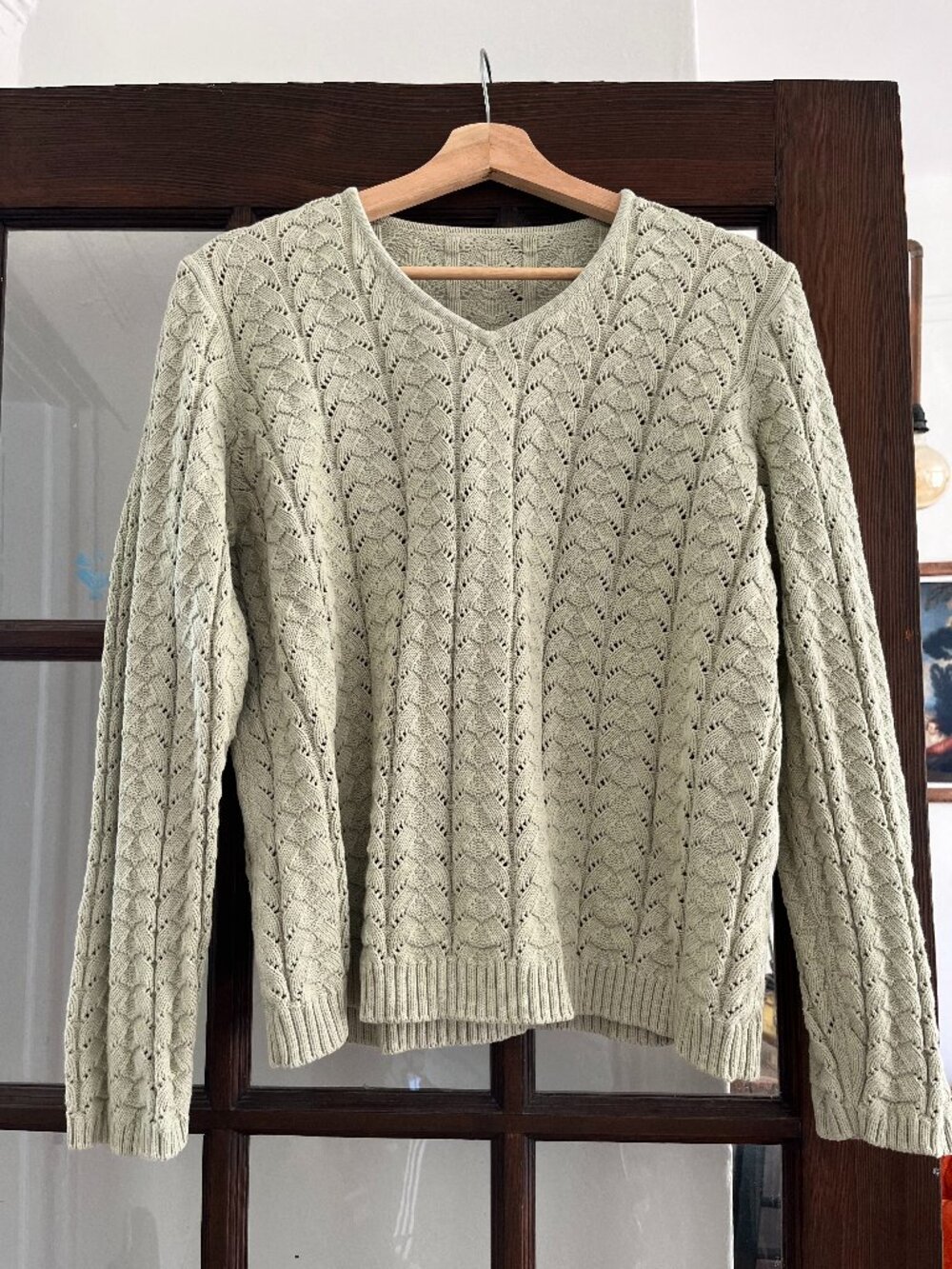 Light sage green knit sweater